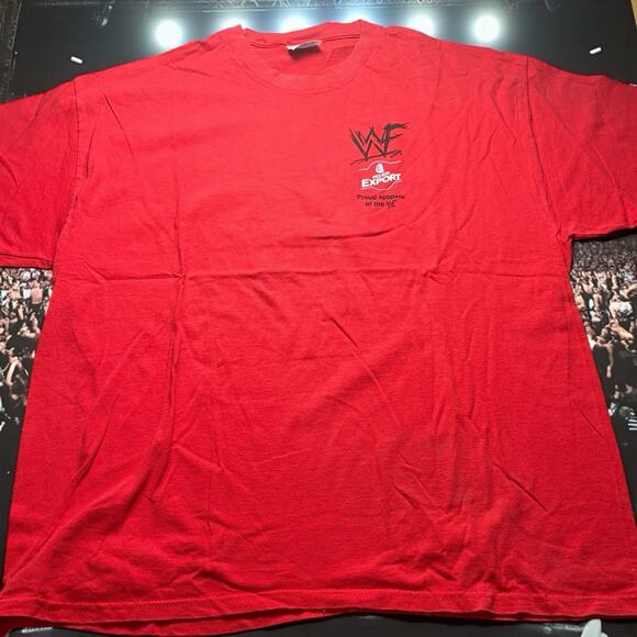 Vintage 2001 WWF T-Shirt Red Men’s XL Molson Export Beer Promo Wrestling WWE - Picture 1 of 6